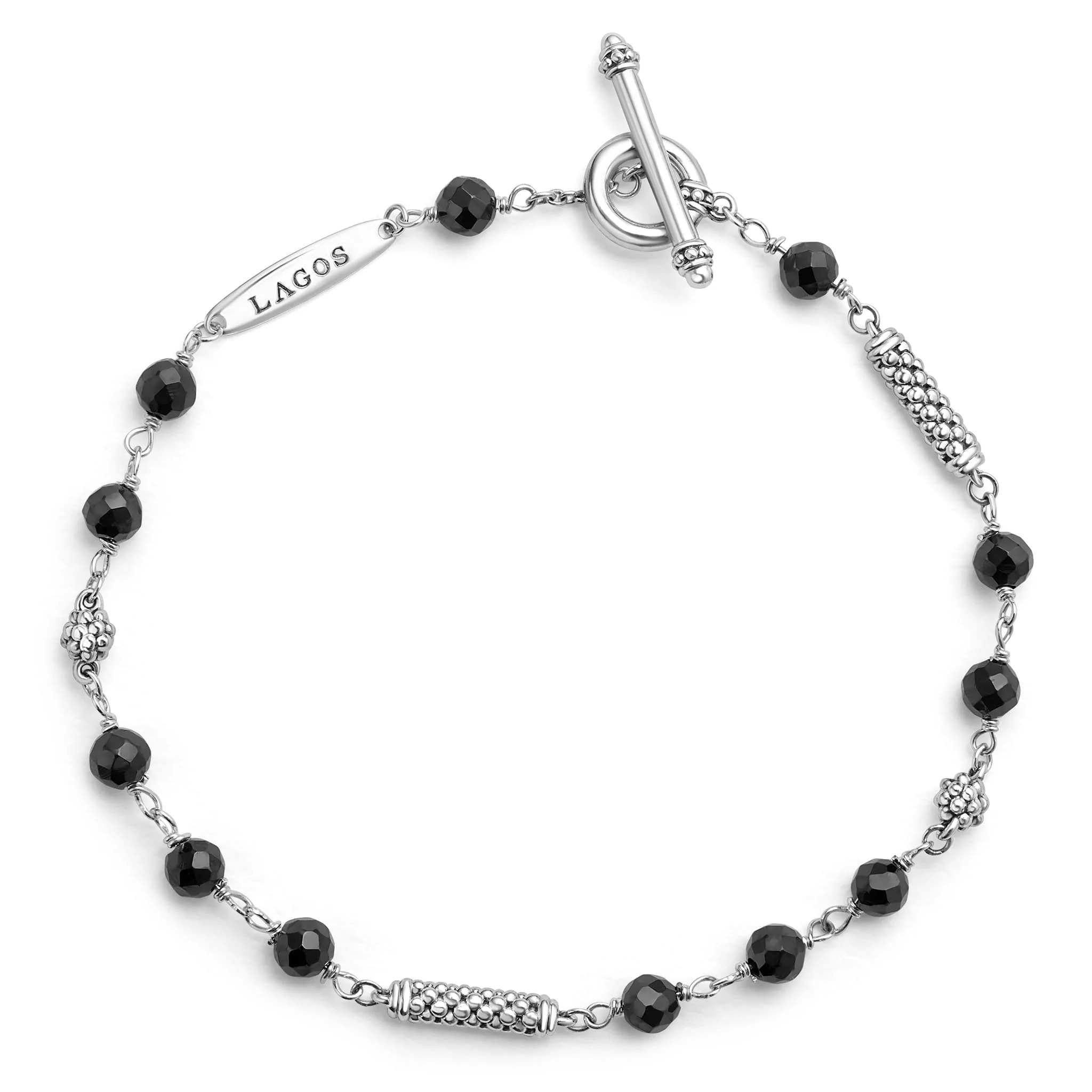 Lagos Caviar Icon Black Ceramic Chain Bracelet