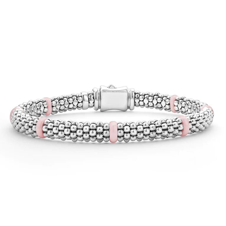 Lagos Pink Caviar Ceramic Station 6mm Bracelet