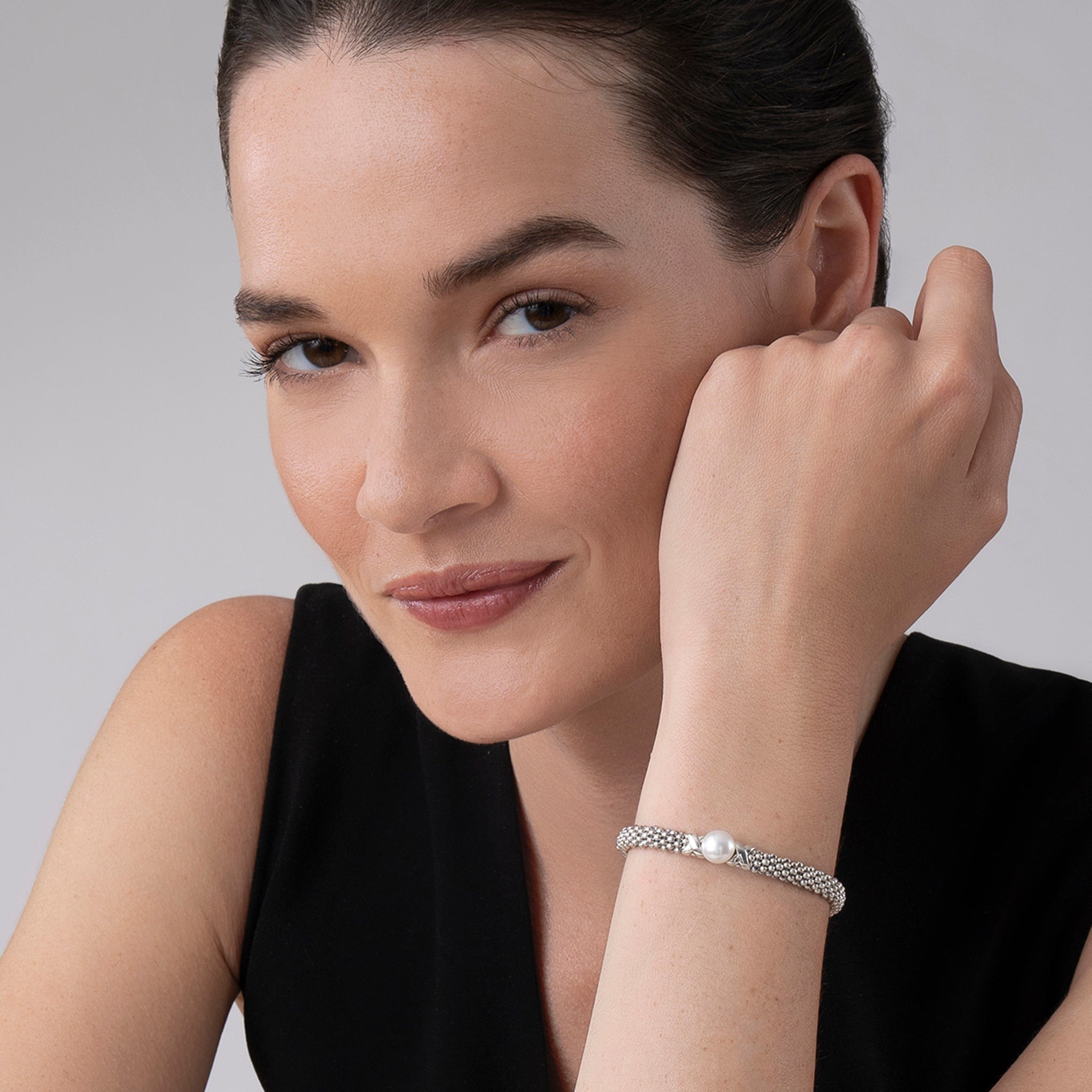 LAGOS Luna X Pearl 6mm Caviar Bracelet