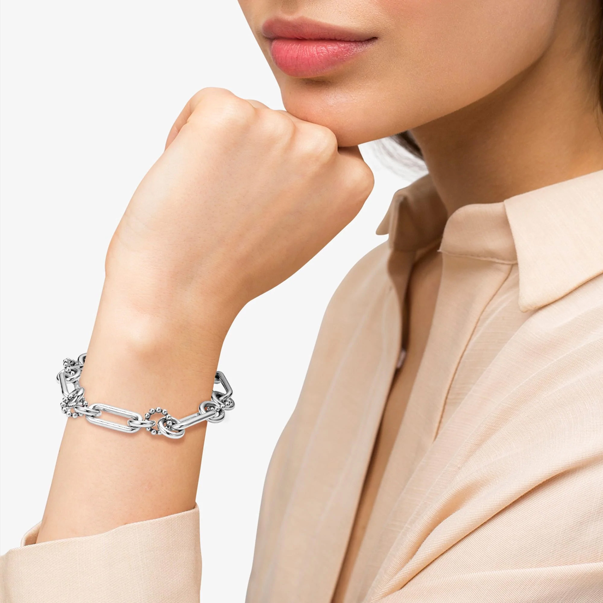 Lagos Signature Caviar Silver Link Bracelet
