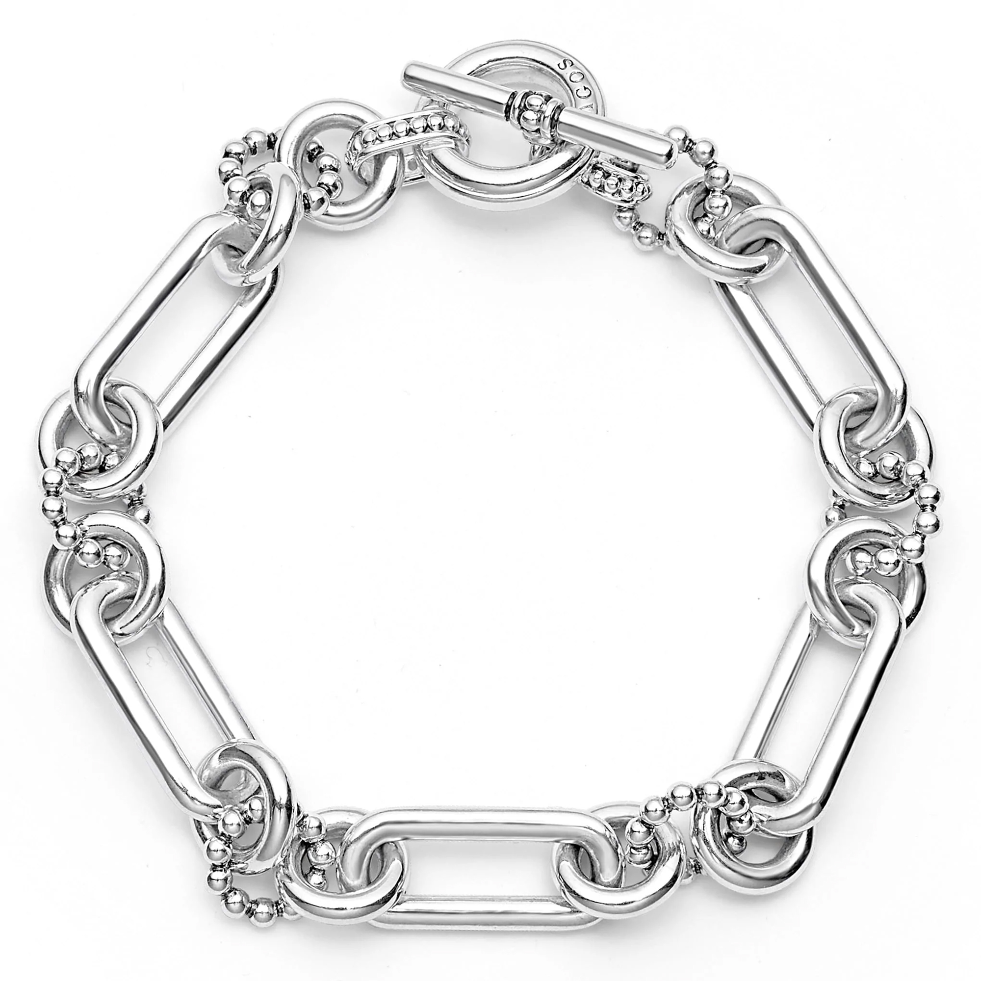 Lagos Signature Caviar Silver Link Bracelet