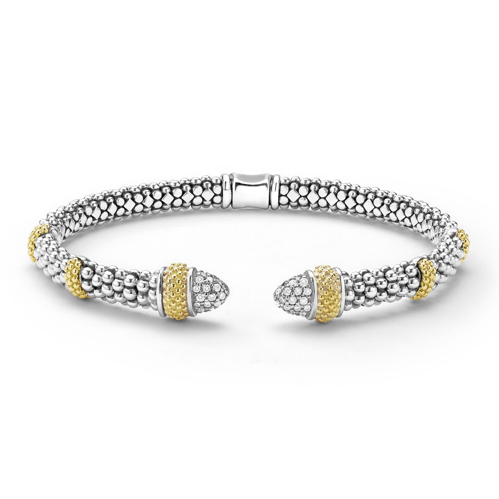 Lagos Caviar Lux Two-tone Diamond Versa Bracelet