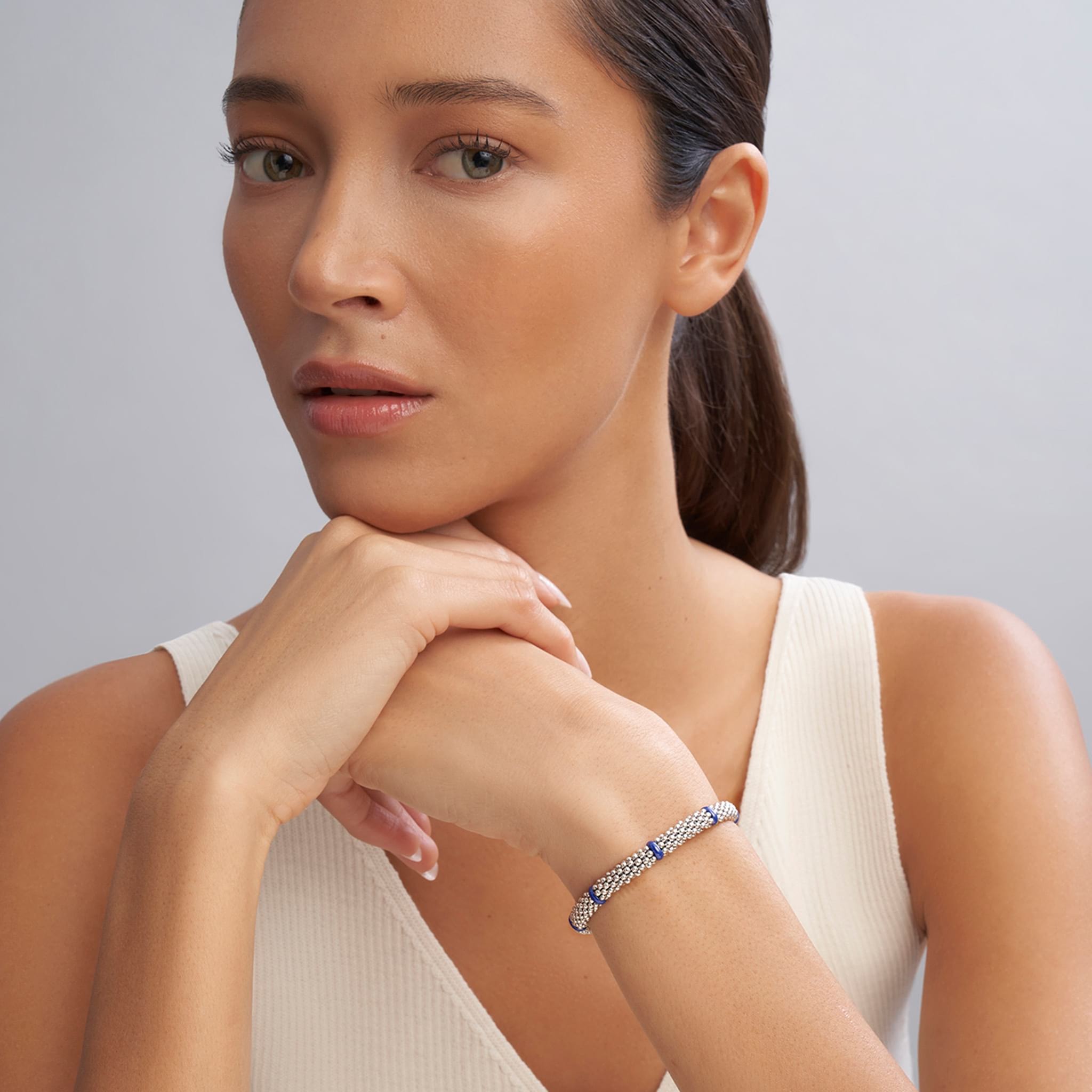 LAGOS Blue Caviar 7 Station 6mm Bracelet