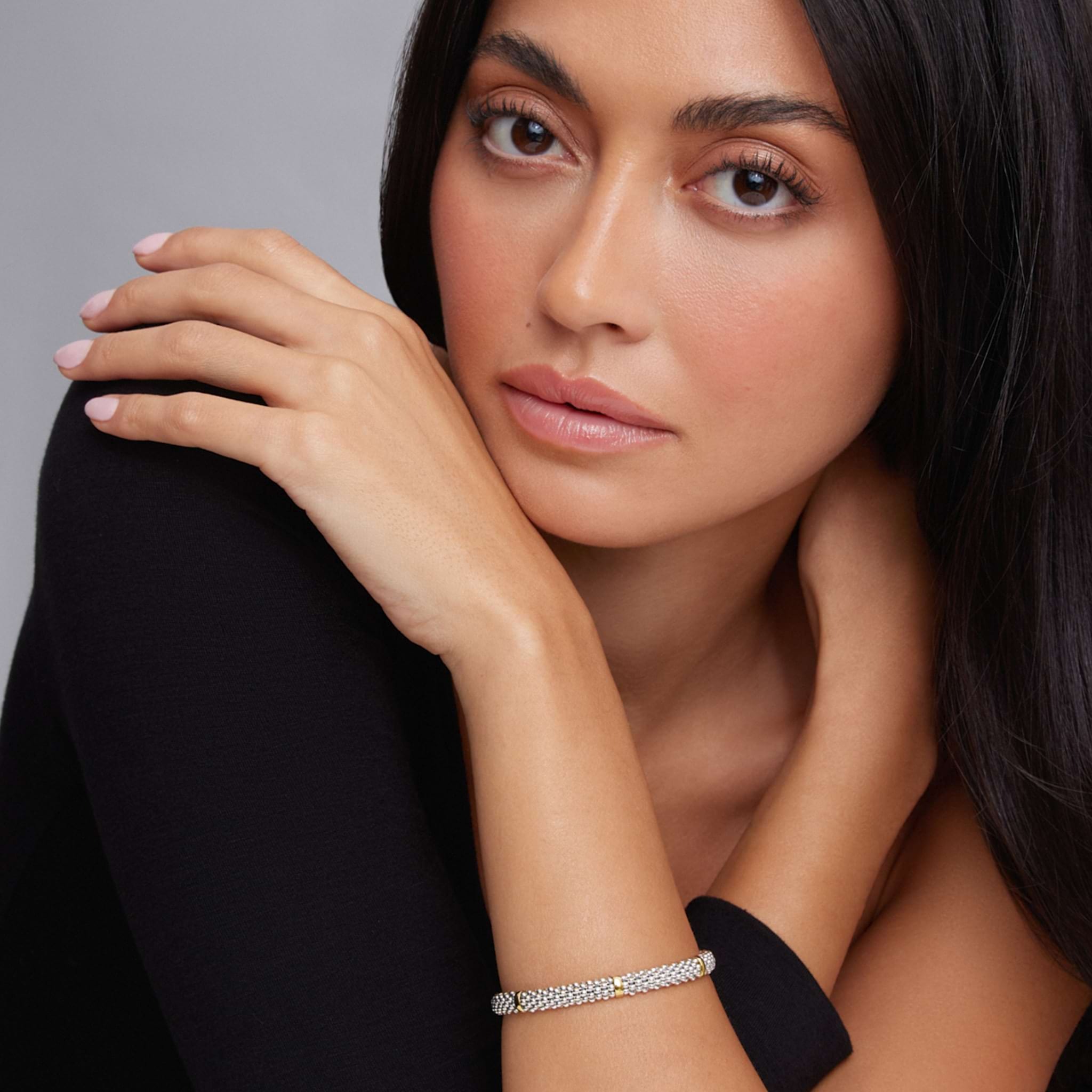 LAGOS Five Gold Station 6mm Caviar Bracelet