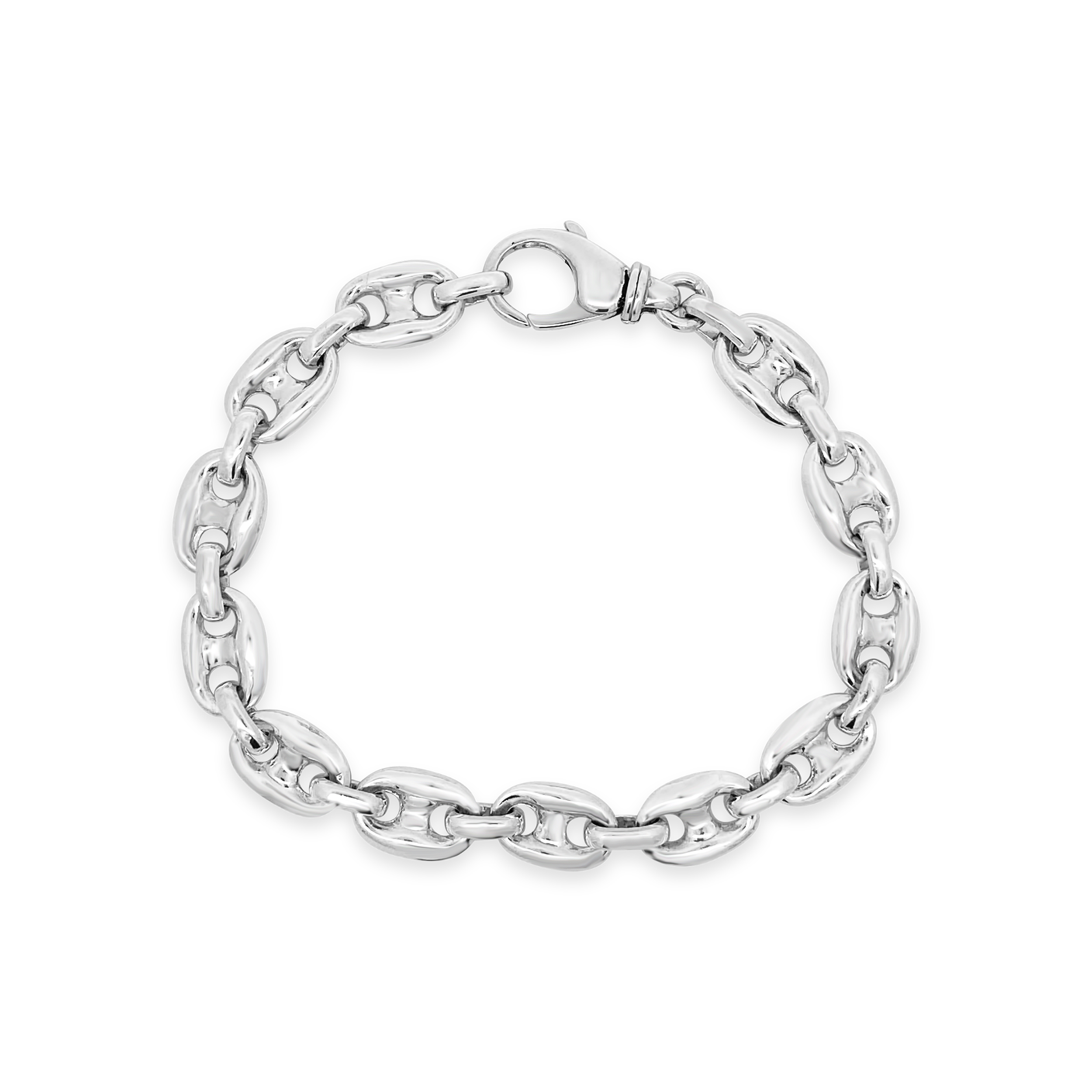 Rox by Martin Binder Silver 9.8mm Puff Link Chain Bracelet