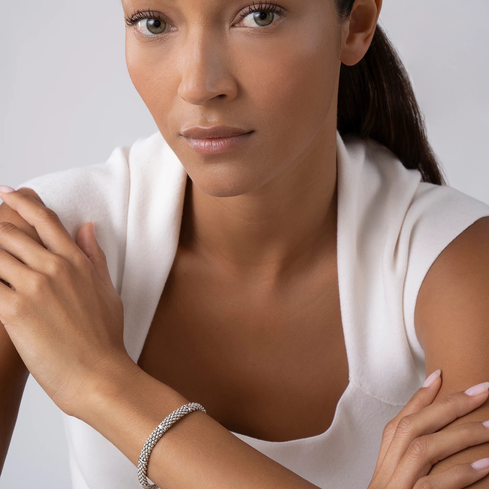 LAGOS Signature Caviar Sterling Silver Beaded Bracelet