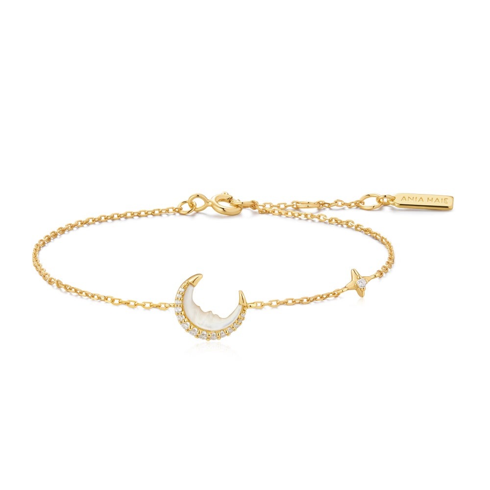 Ania Haie Mother of Pearl Crescent Moon Bracelet