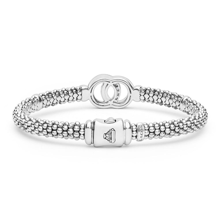LAGOS Signature Caviar 6mm Interlocking Diamond Bracelet