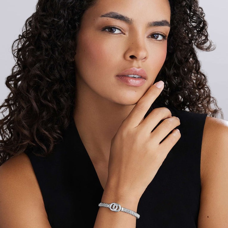 LAGOS Signature Caviar 6mm Interlocking Diamond Bracelet