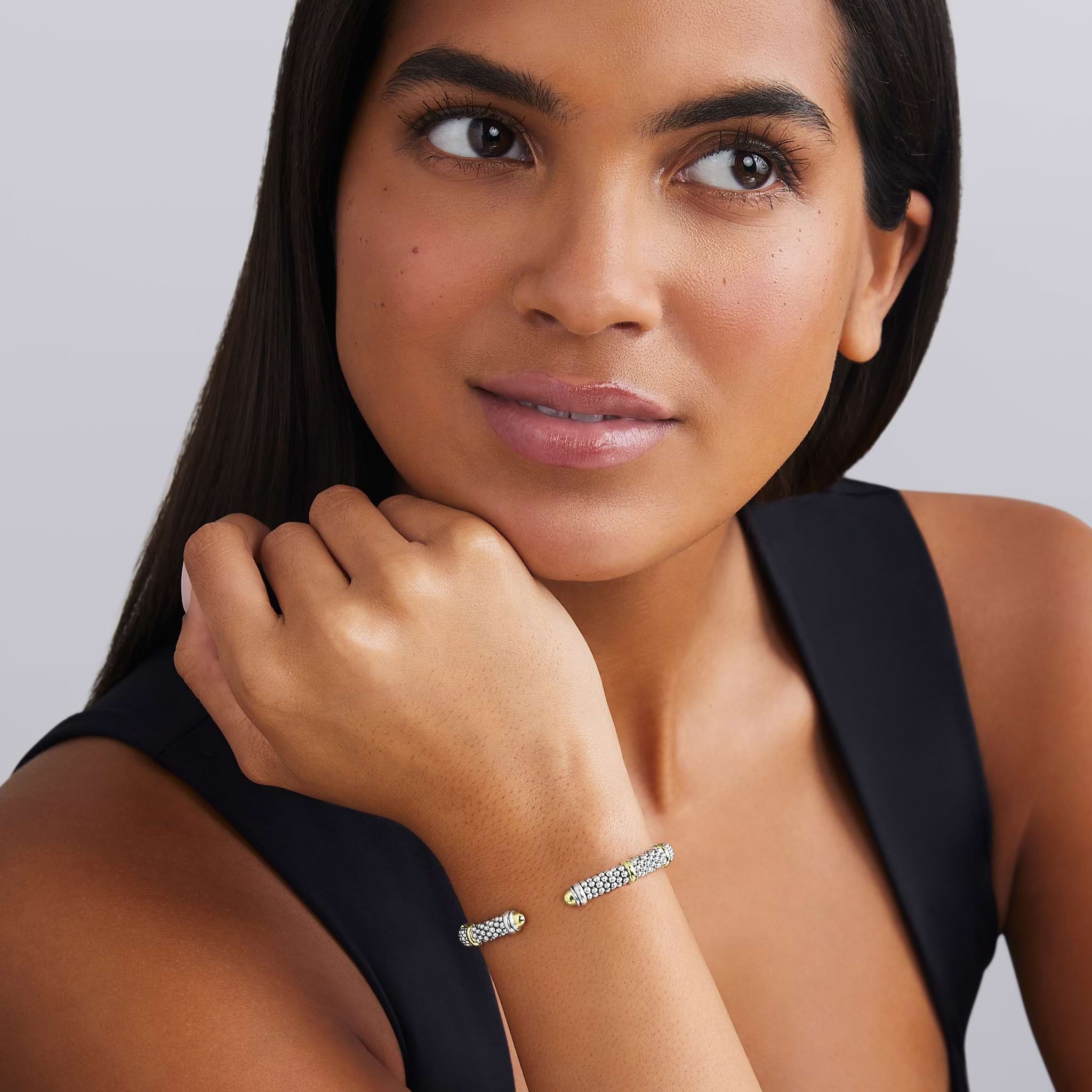 LAGOS Signature Caviar Two-Tone Versa Torque Bracelet