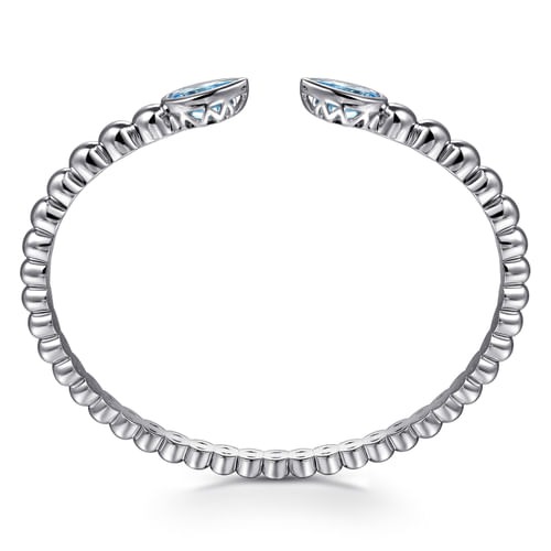 Gabriel & Co. Bujukan Blue Topaz Split Bangle Bracelet