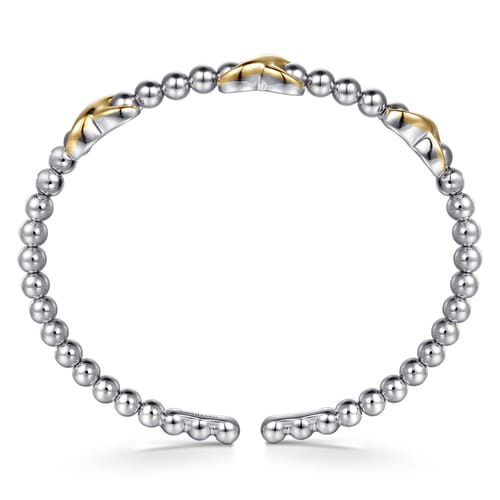Gabriel & Co. Boutique Silver Bujukan Gold Station Bangle Bracelet