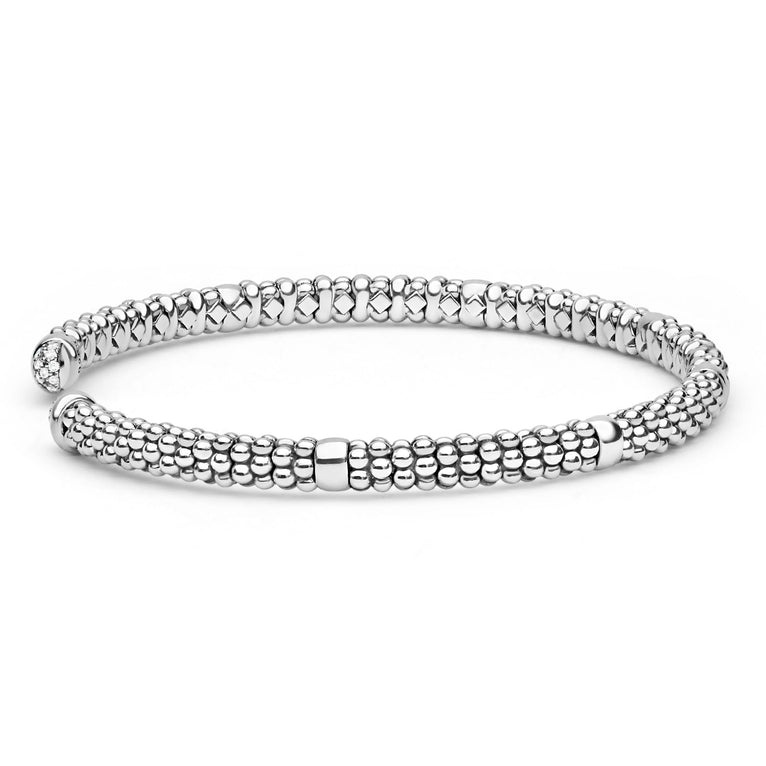 LAGOS Signature Caviar Diamond Mini Versa Torque Bracelet