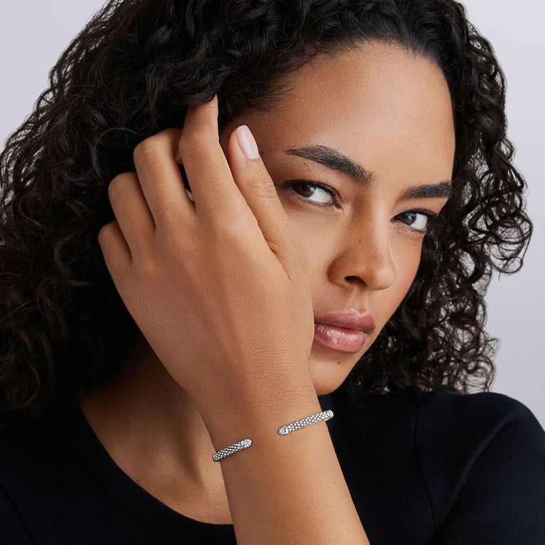 LAGOS Signature Caviar Diamond Mini Versa Torque Bracelet