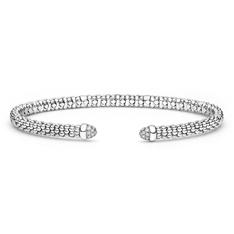 LAGOS Signature Caviar Diamond Mini Versa Torque Bracelet