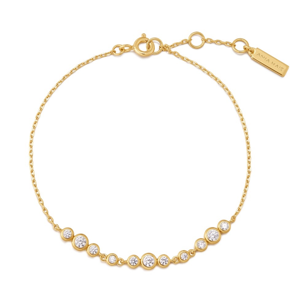 Ania Haie Graduated Bezel-Set Trios Bracelet