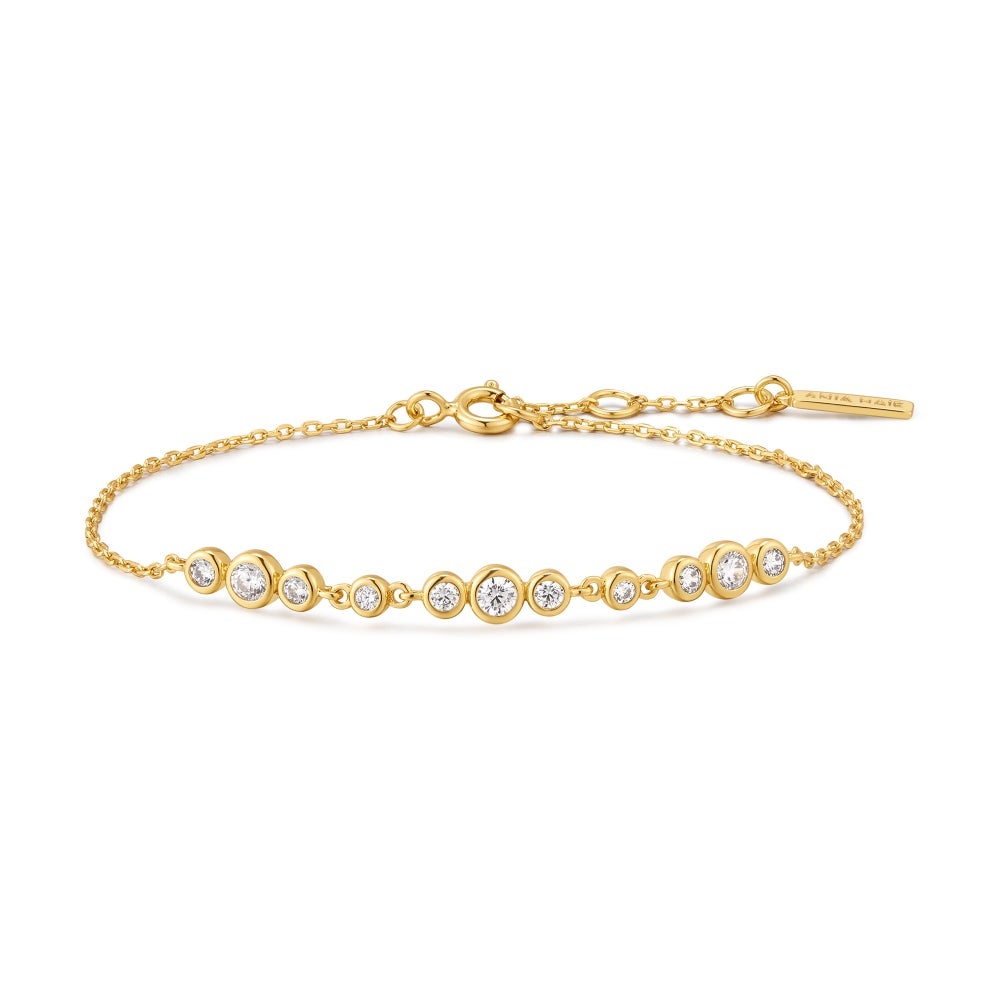 Ania Haie Graduated Bezel-Set Trios Bracelet
