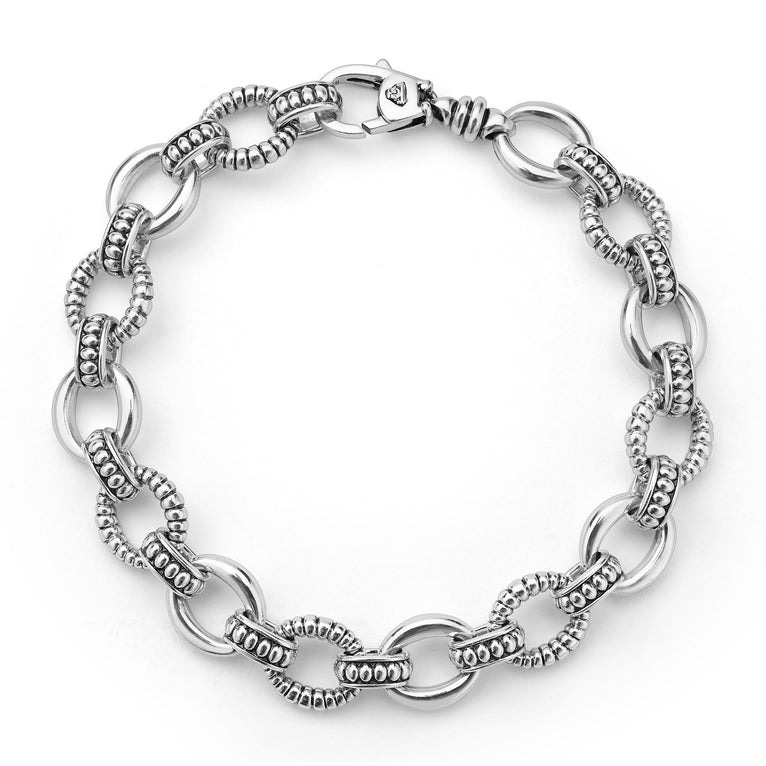 LAGOS Signature Caviar Fluted Oval Link Bracelet