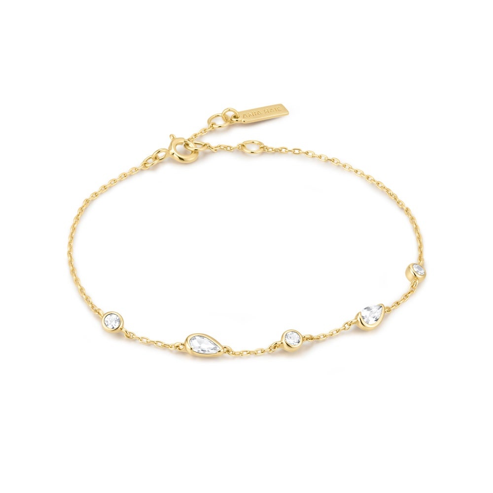 Ania Haie Round & Teardrop Bezel Station Bracelet