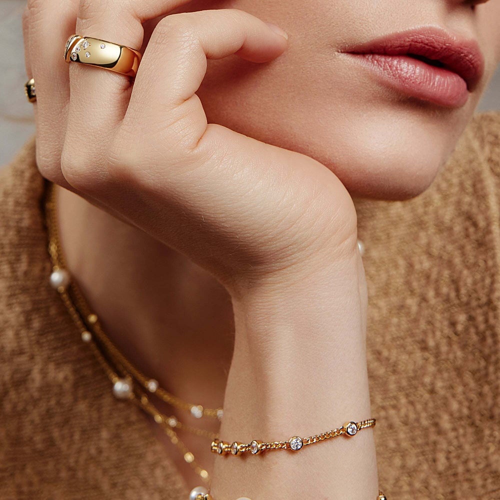 Ania Haie Multi Station Round Stone Bracelet