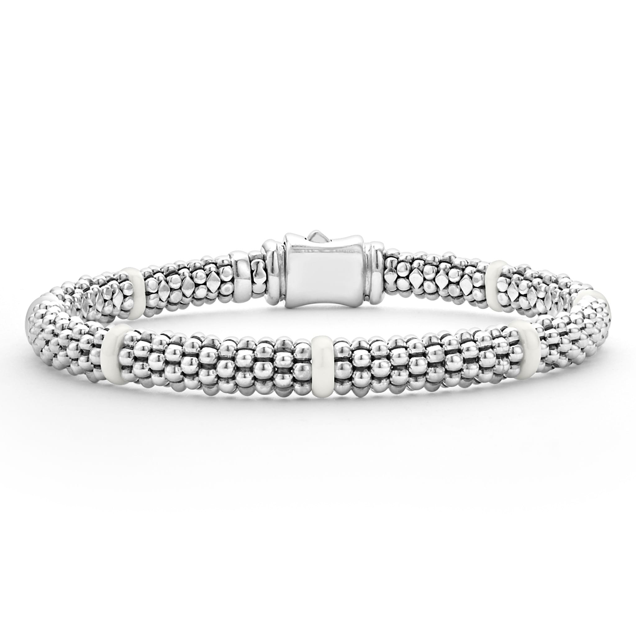 LAGOS White Caviar 7 Station 6mm Bracelet