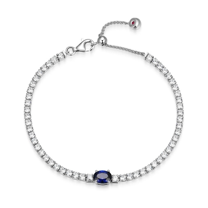 Elle Duchess LAB Blue Sapphire Tennis Bolo Bracelet
