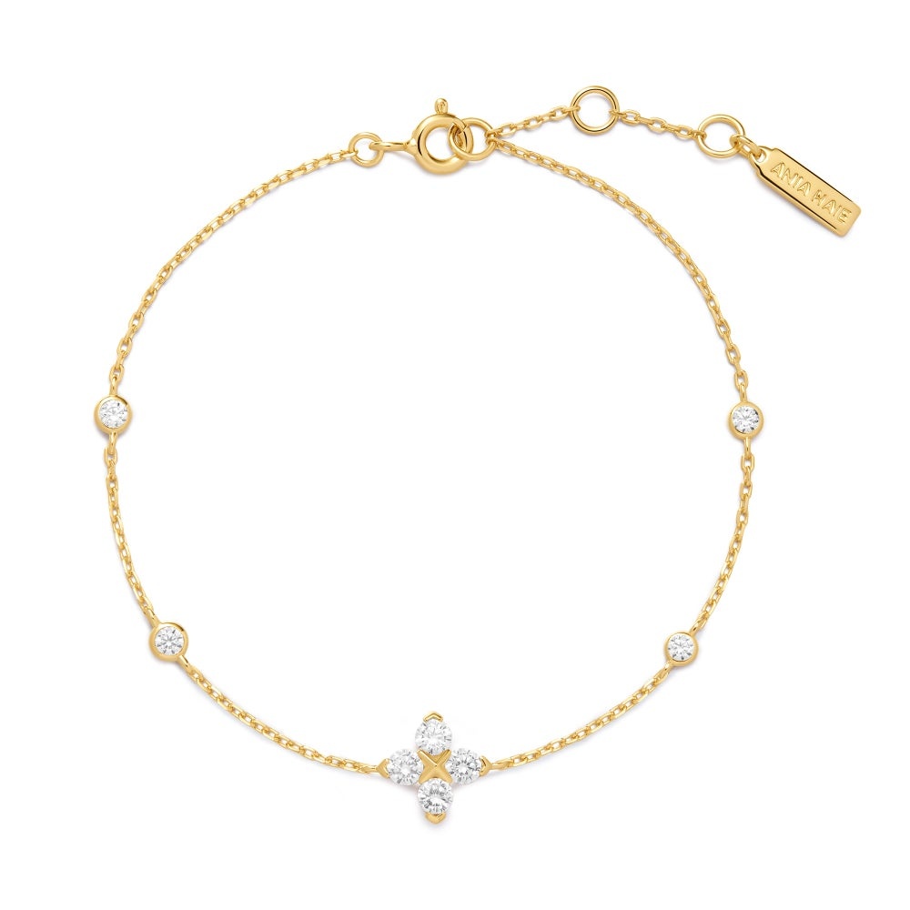 Ania Haie Sparkling Lucky Clover Bracelet