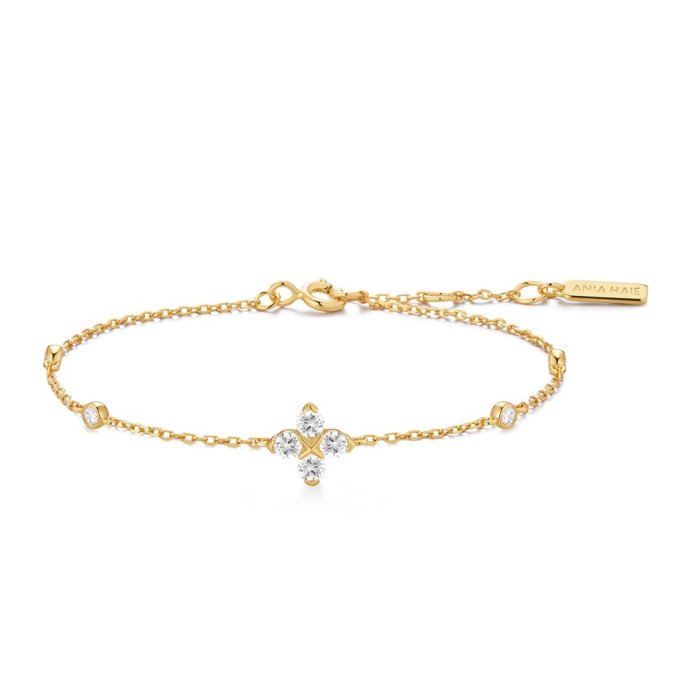 Ania Haie Sparkling Lucky Clover Bracelet