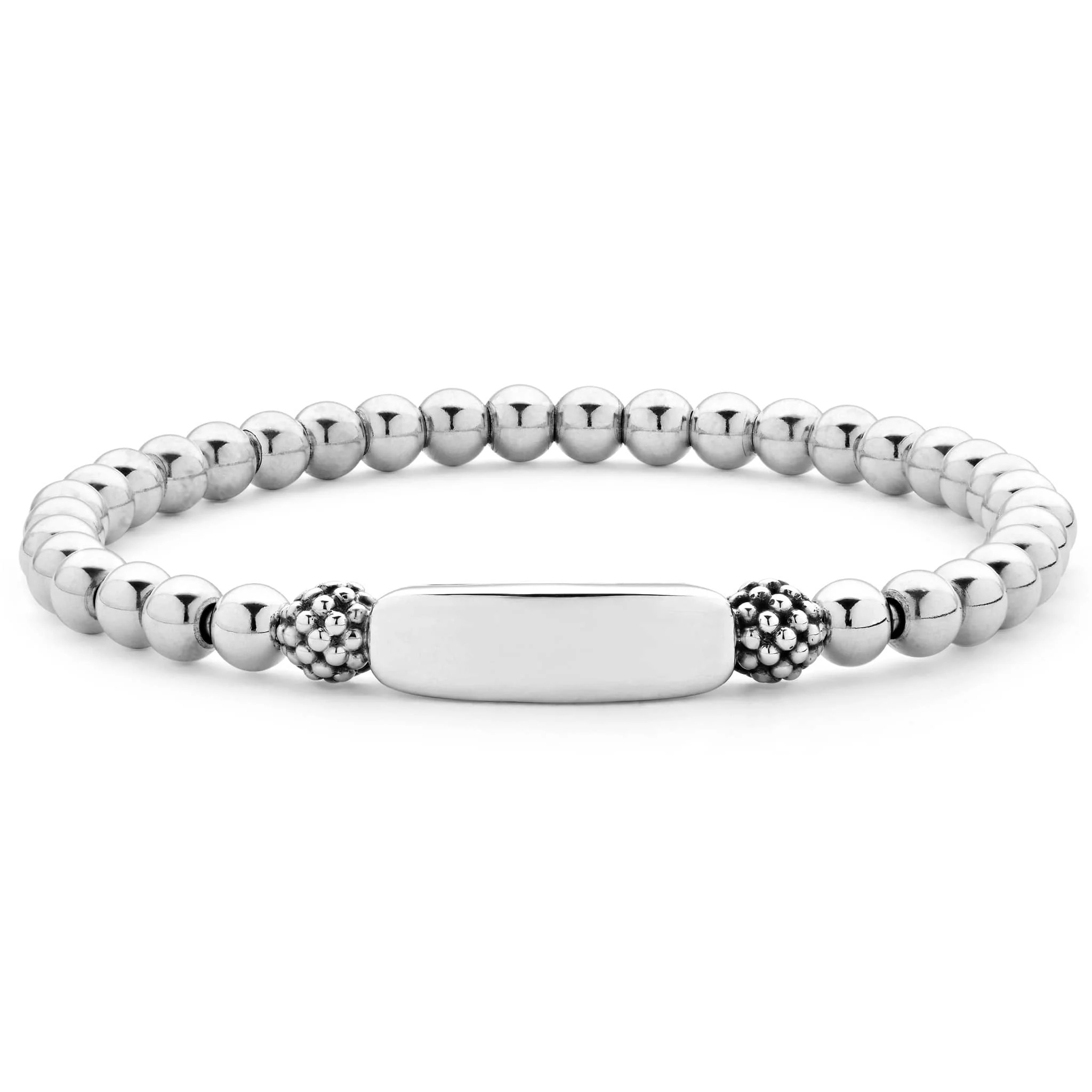 LAGOS Silver Station Stretch Bead Bracelet