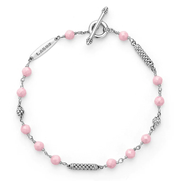 LAGOS Caviar Icon Pink Ceramic Beaded Bracelet