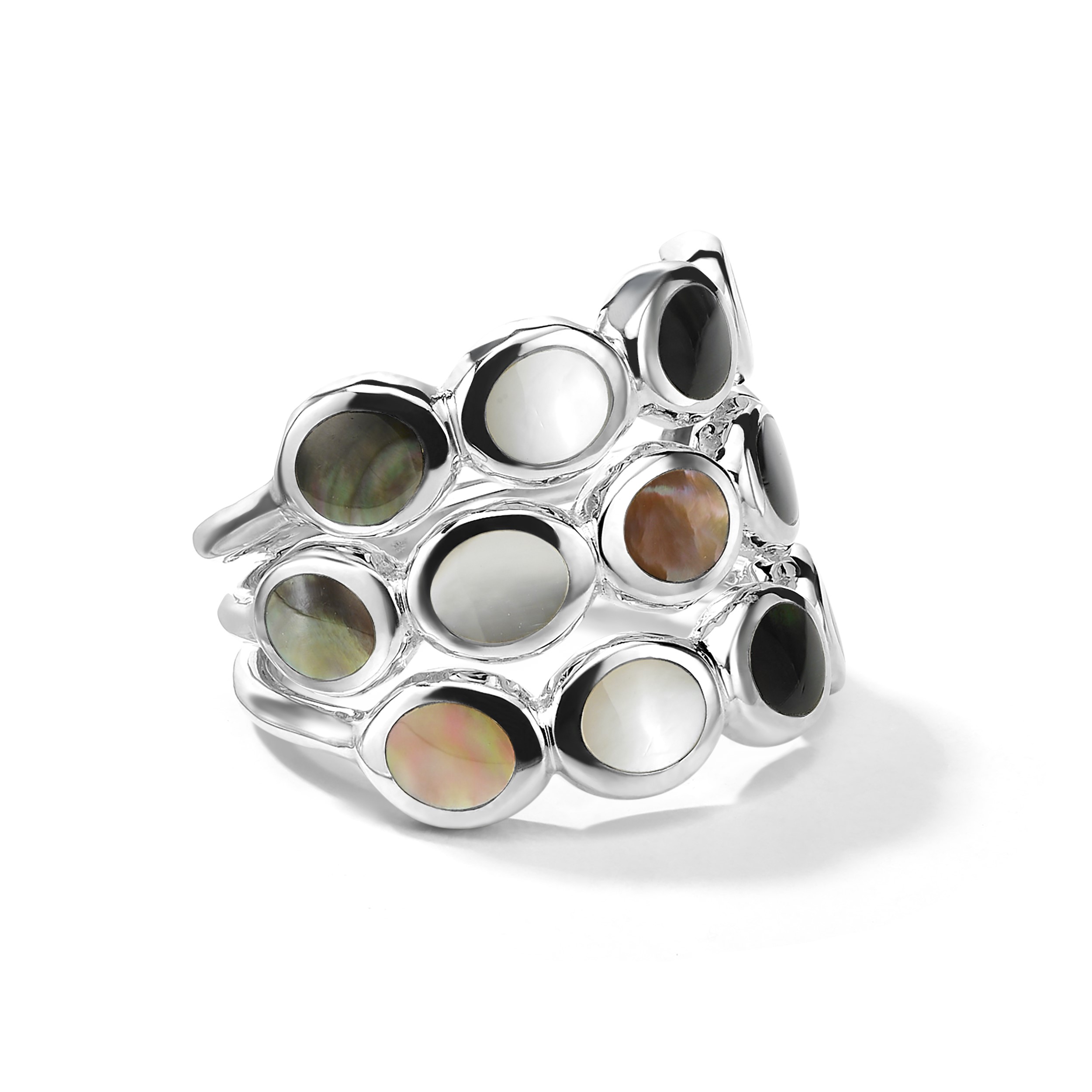 Ippolita Polished Rock Candy Silver 3-band Ring