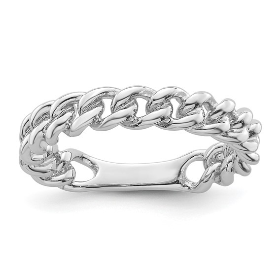 Rox By Martin Binder Sterling Chain Link Fashion Ring