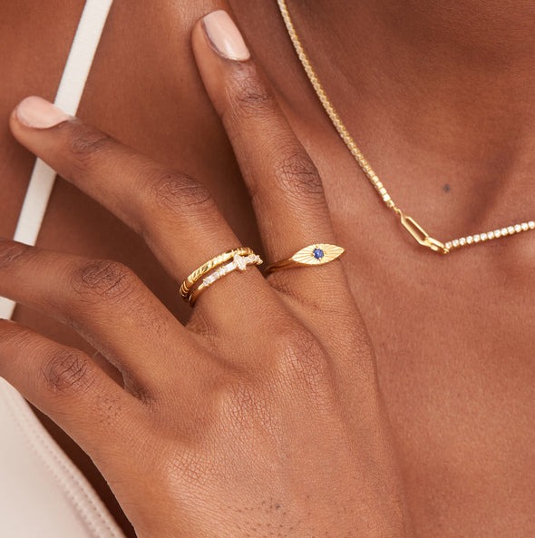 Ania Haie Smooth Twist Thin Band Ring
