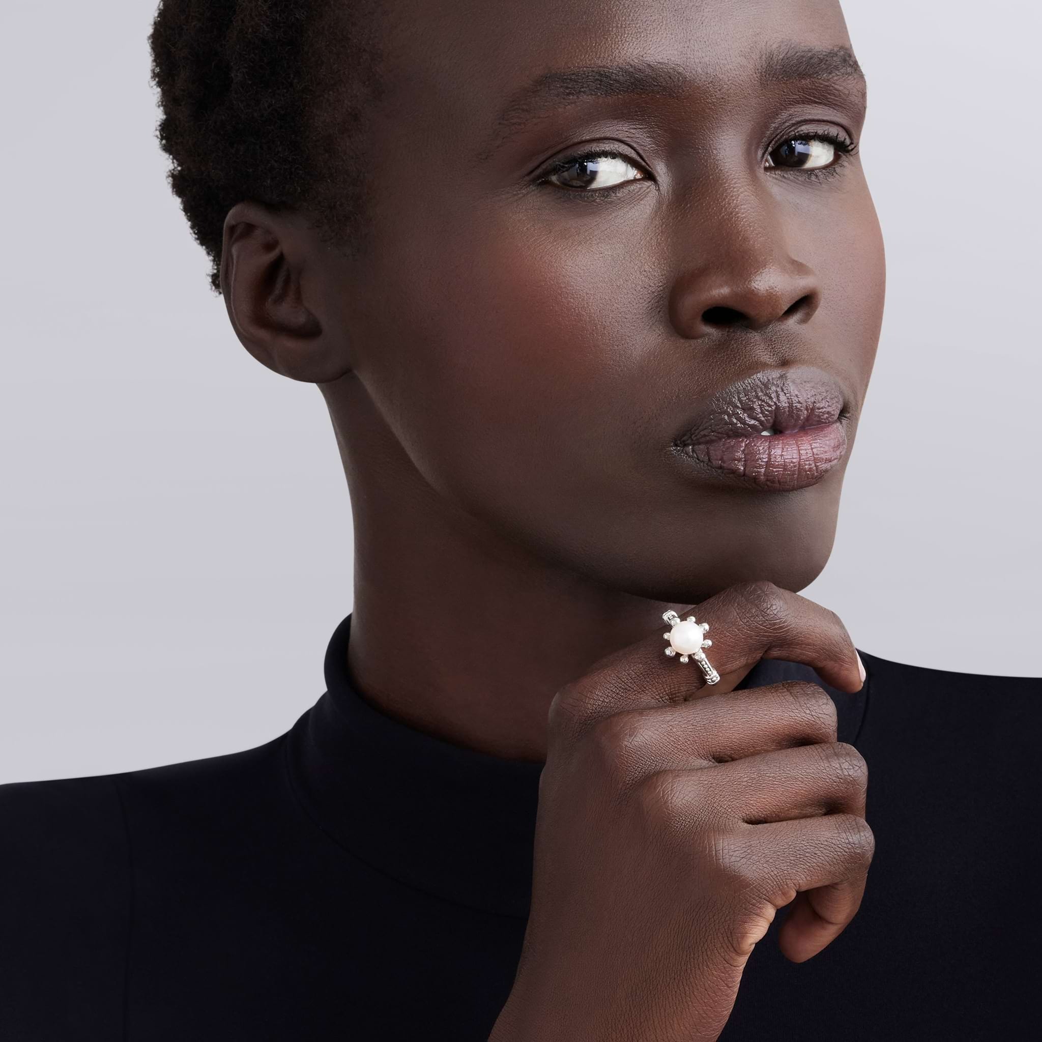 Lagos Luna Fleur Pearl Ring