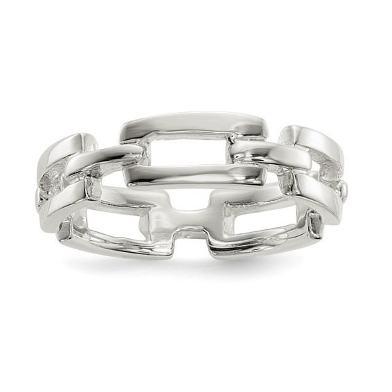 Rox By Martin Binder Sterling Fancy Link Fashion Ring