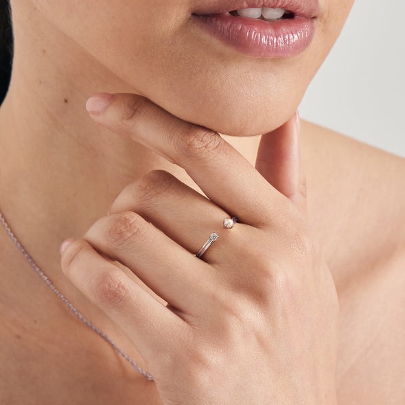 Ania Haie Pearl Sparkle Adjustable Ring