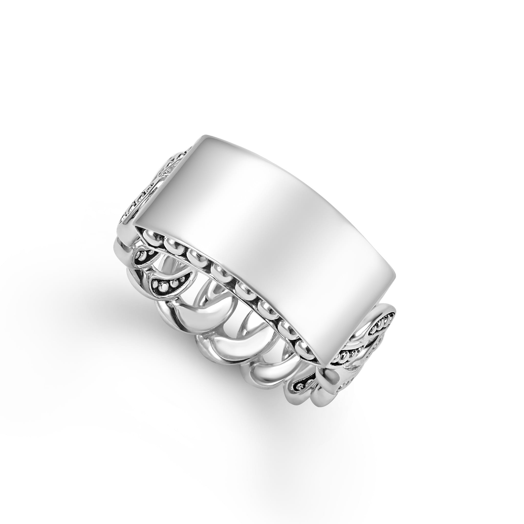 LAGOS Men's Anthem Engravable Curb Link Ring