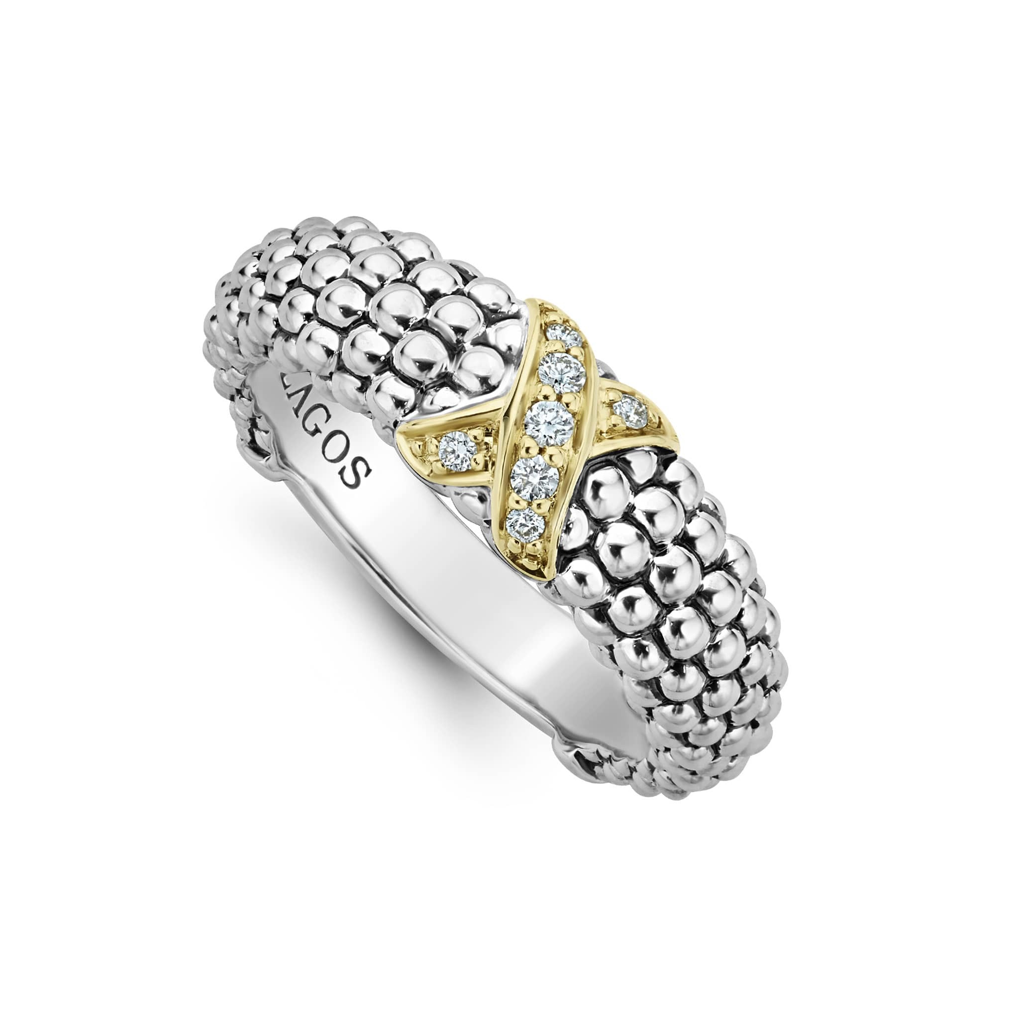 LAGOS Embrace Two-Tone X Diamond Ring