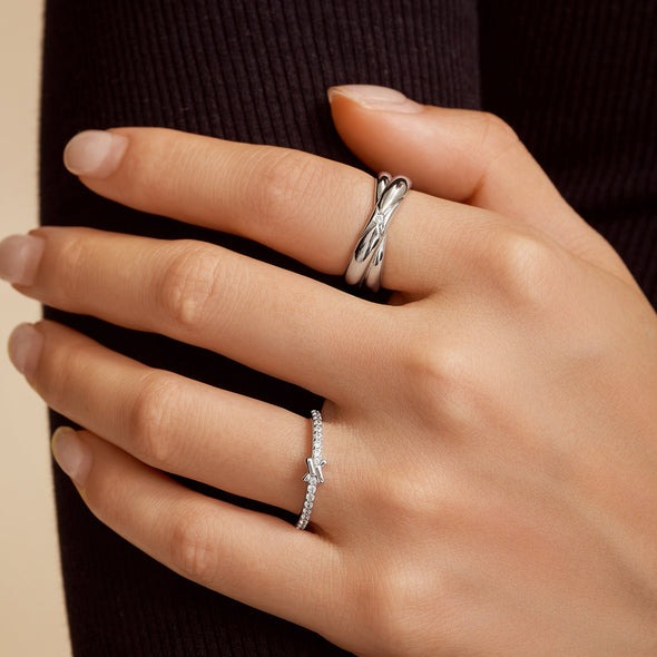 Ania Haie X Cross Cubic Zirconia Ring