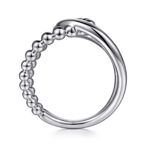 Gabriel & Co. Bujukan Silver Interlocking Wide Band Ring