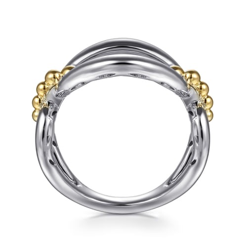 Gabriel & Co. Bujukan Two-Tone Link Ring