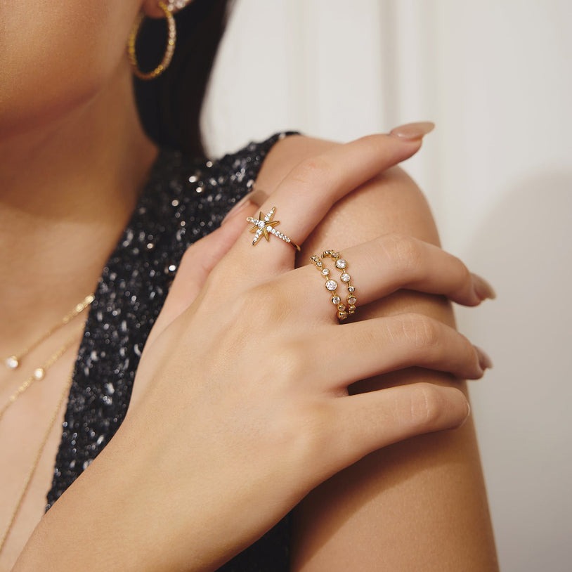 Ania Haie Eight-Pointed Star Signet Ring