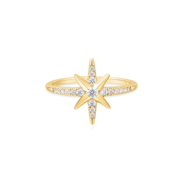 Ania Haie Eight-Pointed Star Signet Ring