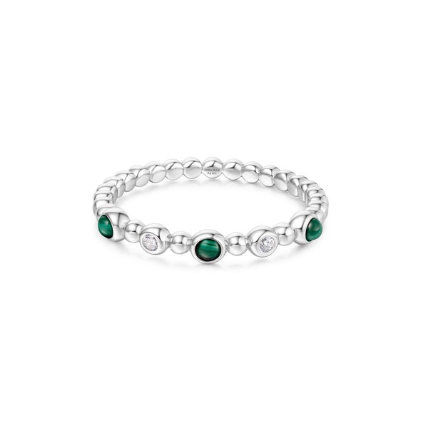 Ania Haie Bezel Malachite Beaded Ring