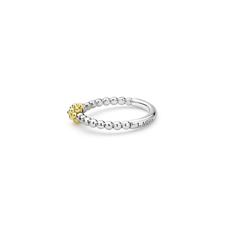 LAGOS Caviar Icon Two-Tone 5mm Stacking Ring