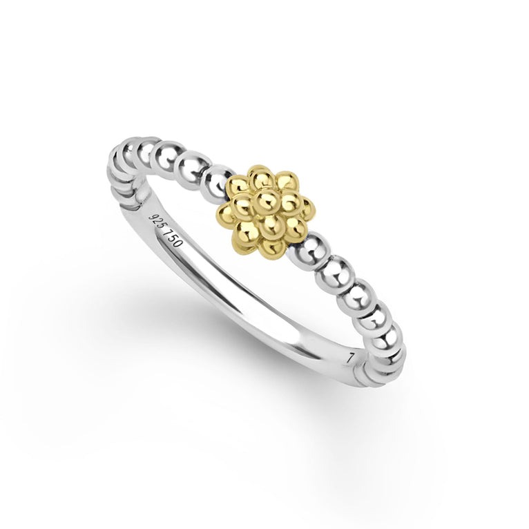 LAGOS Caviar Icon Two-Tone 5mm Stacking Ring