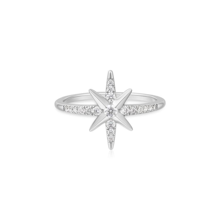 Ania Haie Eight-Pointed Star Signet Ring