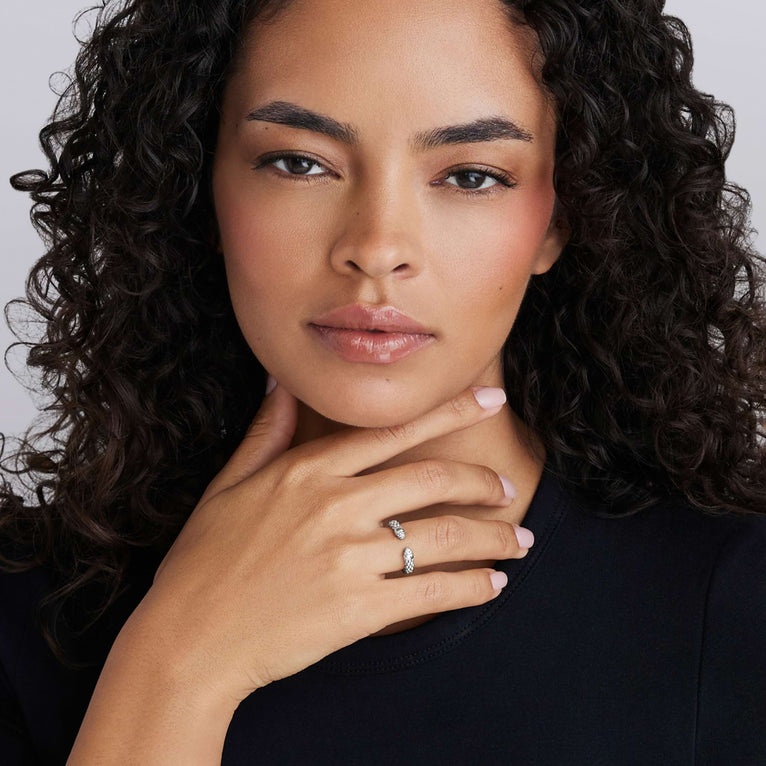 LAGOS Signature Caviar Diamond Mini Versa Stacking Ring