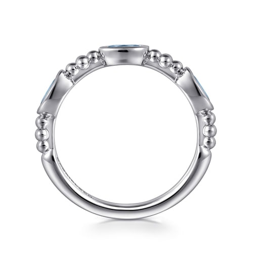 Gabriel & Co. Bujukan Blue Topaz Fashion Ring