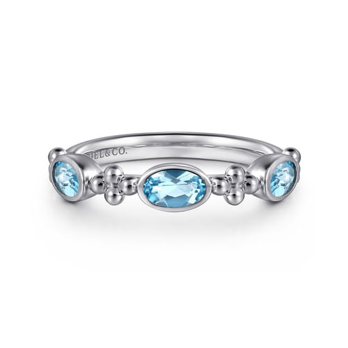 Gabriel & Co. Bujukan Blue Topaz Fashion Ring